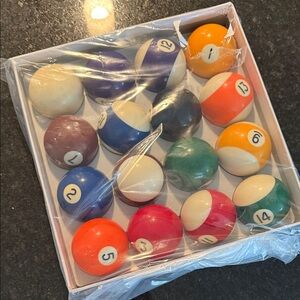 Vintage Billiard Pool Balls Set - Multicolor - BRAND NEW!